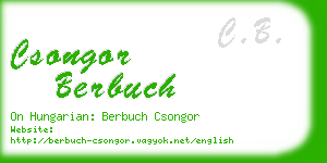 csongor berbuch business card